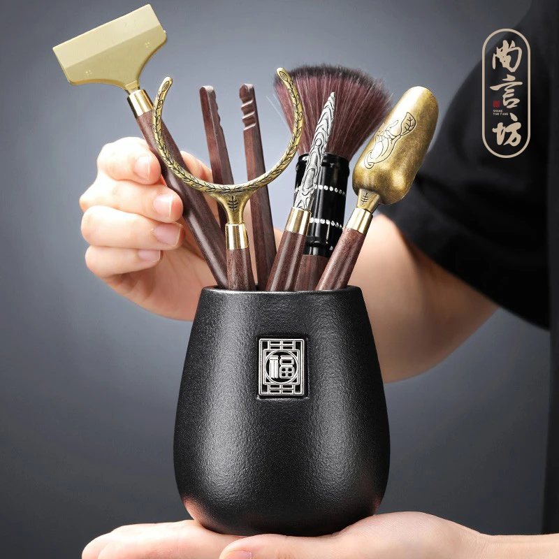 茶道六君子功夫茶具用品配件茶道套装大全泡茶工具茶茶夹茶刷勺