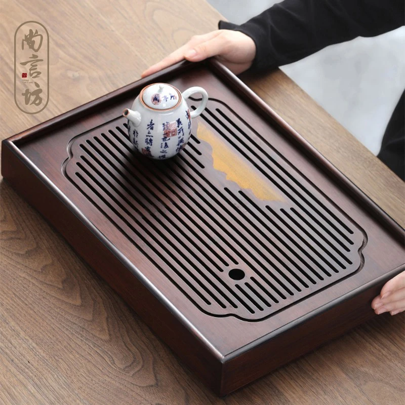 竹长方形茶盘轻奢2021新款简易托盘实木茶具干泡小型储水式小茶台