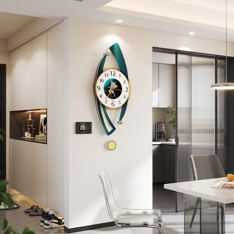 美世达高端客厅挂钟2025新款钟表家用轻奢高级餐桌挂墙时钟简约