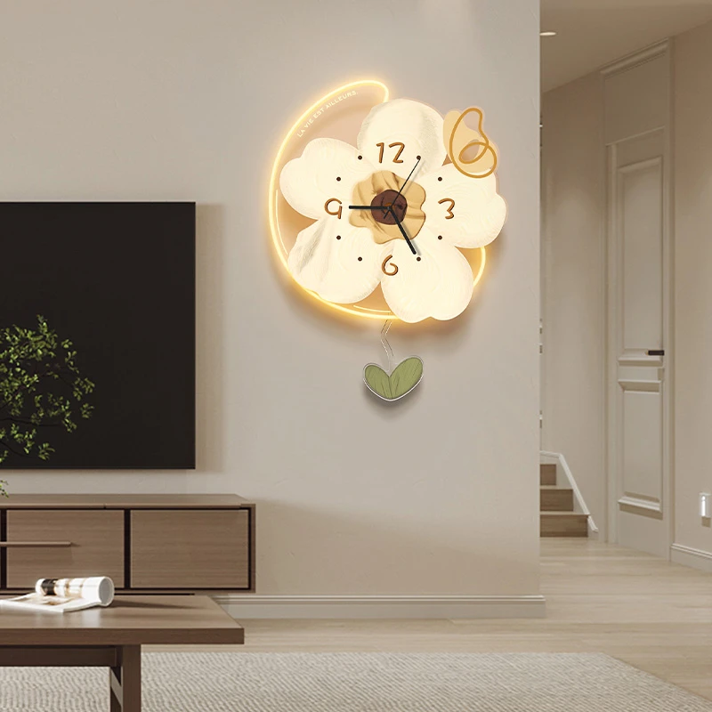 美世达网红客厅挂钟时钟挂墙钟表客厅家用转角挂钟高上档次挂钟