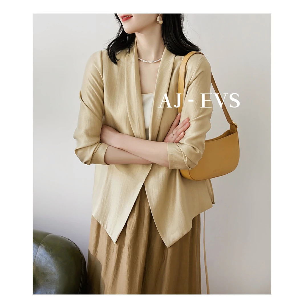 AJ-EVS【气质女神·优雅知性款显瘦款小众长袖衬衫】