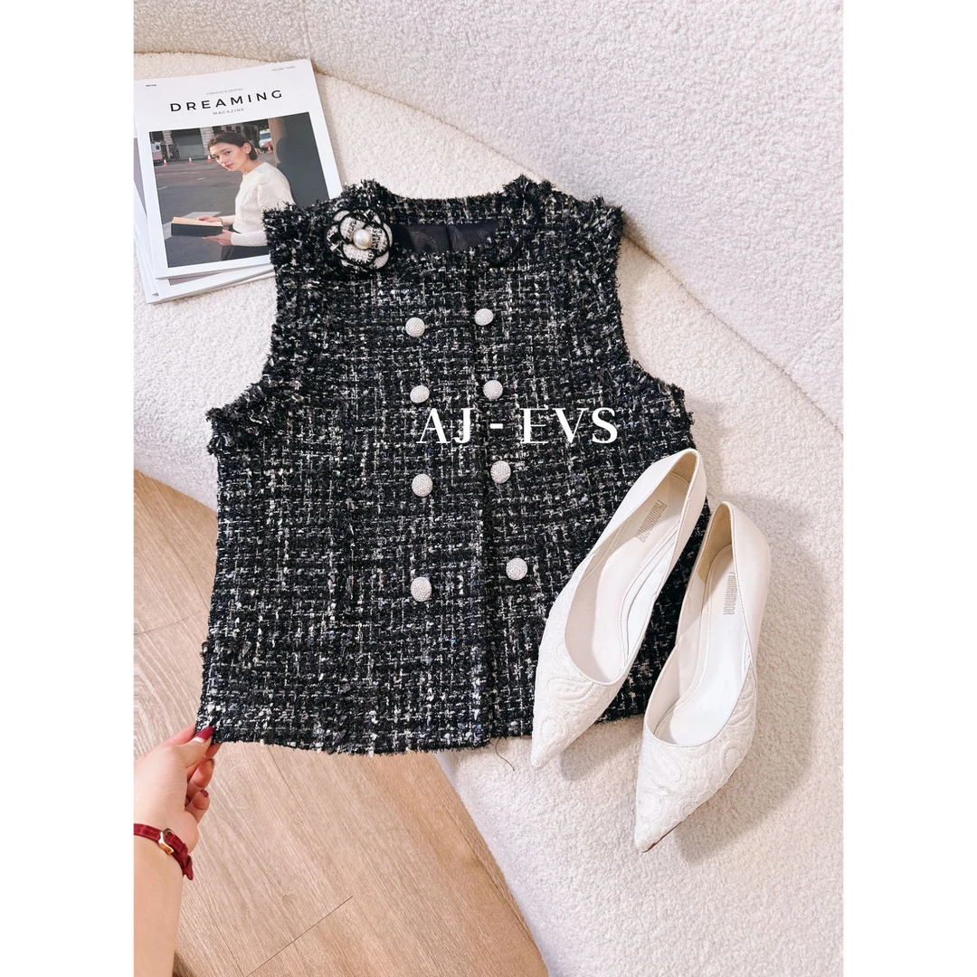 AJ-EVS【夜空繁星·意大利进口金银丝小香马甲】