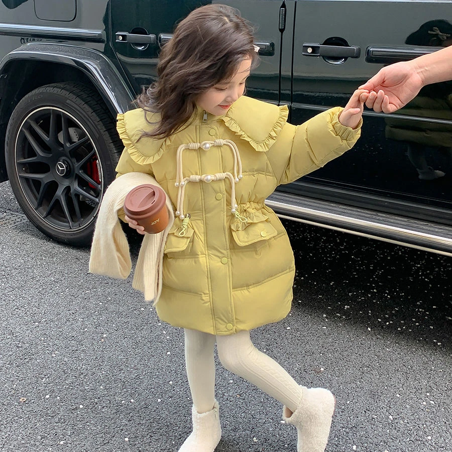 芭拉芭娜女童棉服2024冬季新款防水防寒中厚公主风棉衣女宝宝洋气