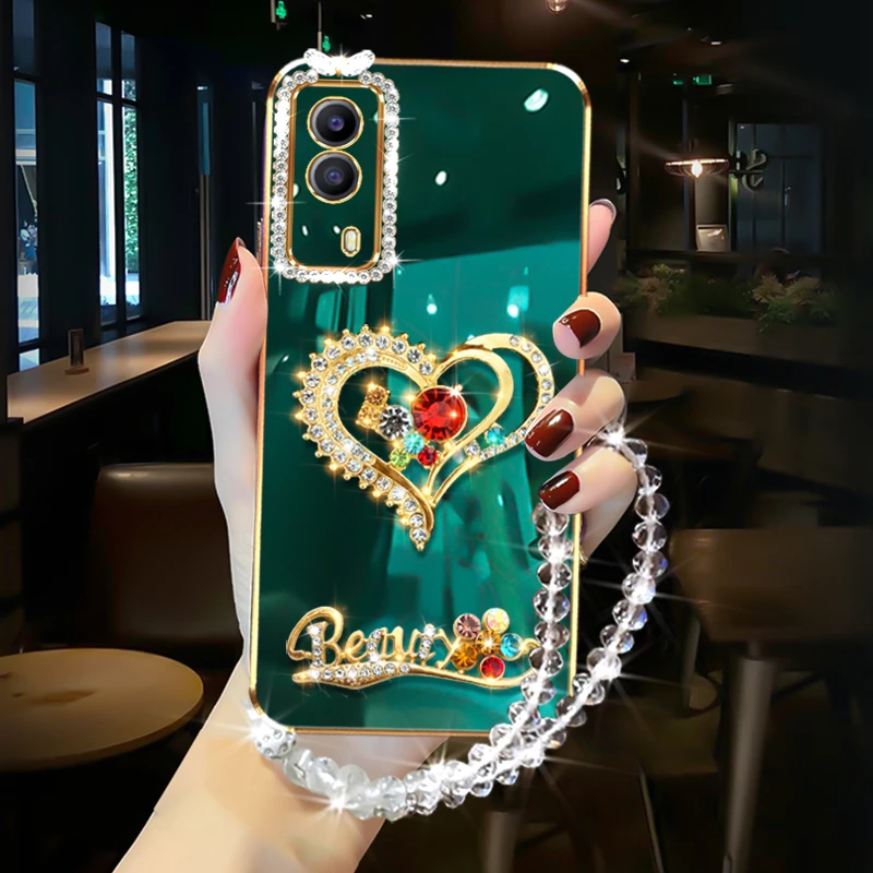 vivoy53s手机壳y53s女款t2版软壳y53s镶钻NFC版保护套V2111Aa硅胶