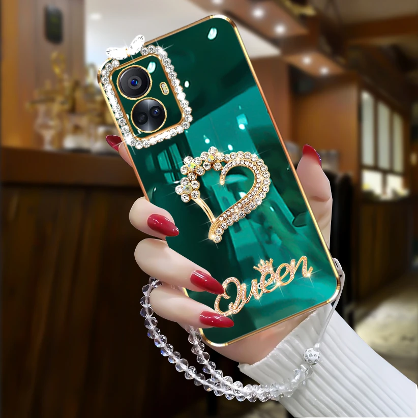 真我10pro+手机壳潮流镶钻RMX3687防摔全包女款realme10pro保护套