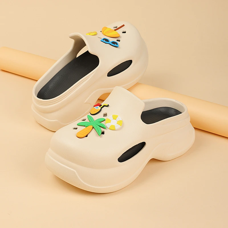迪咕咪夏季洞洞鞋居家厚底防滑增高踩屎感修脚时尚好看透气防臭