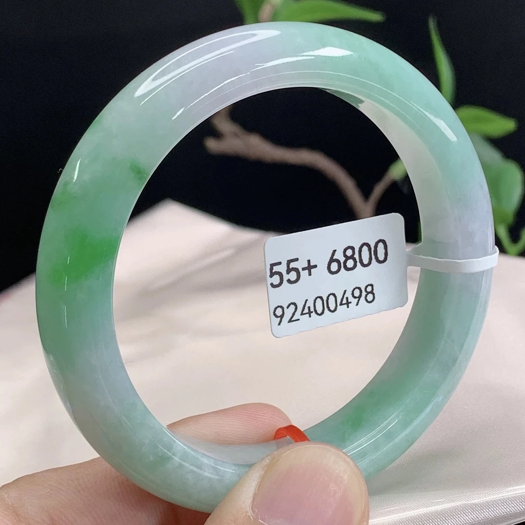 天然缅甸翡翠手镯A货 55+正圈 92400498