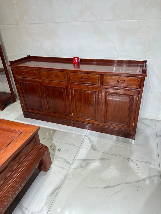 刚果花梨木四门四抽餐边柜