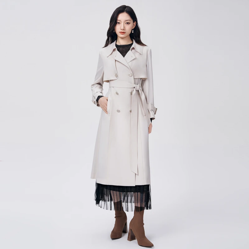 【双旦特惠】BuouBuou新款洋气百搭女装2025风衣BJ4C408