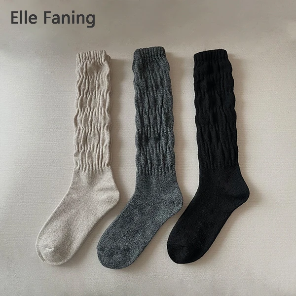 芒果优选-加厚保暖羊毛堆堆袜