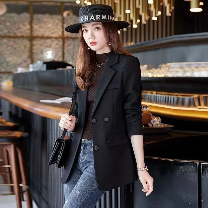 新款韩版休闲小西装外套女通勤宽松西装2025年上衣女装百搭9001