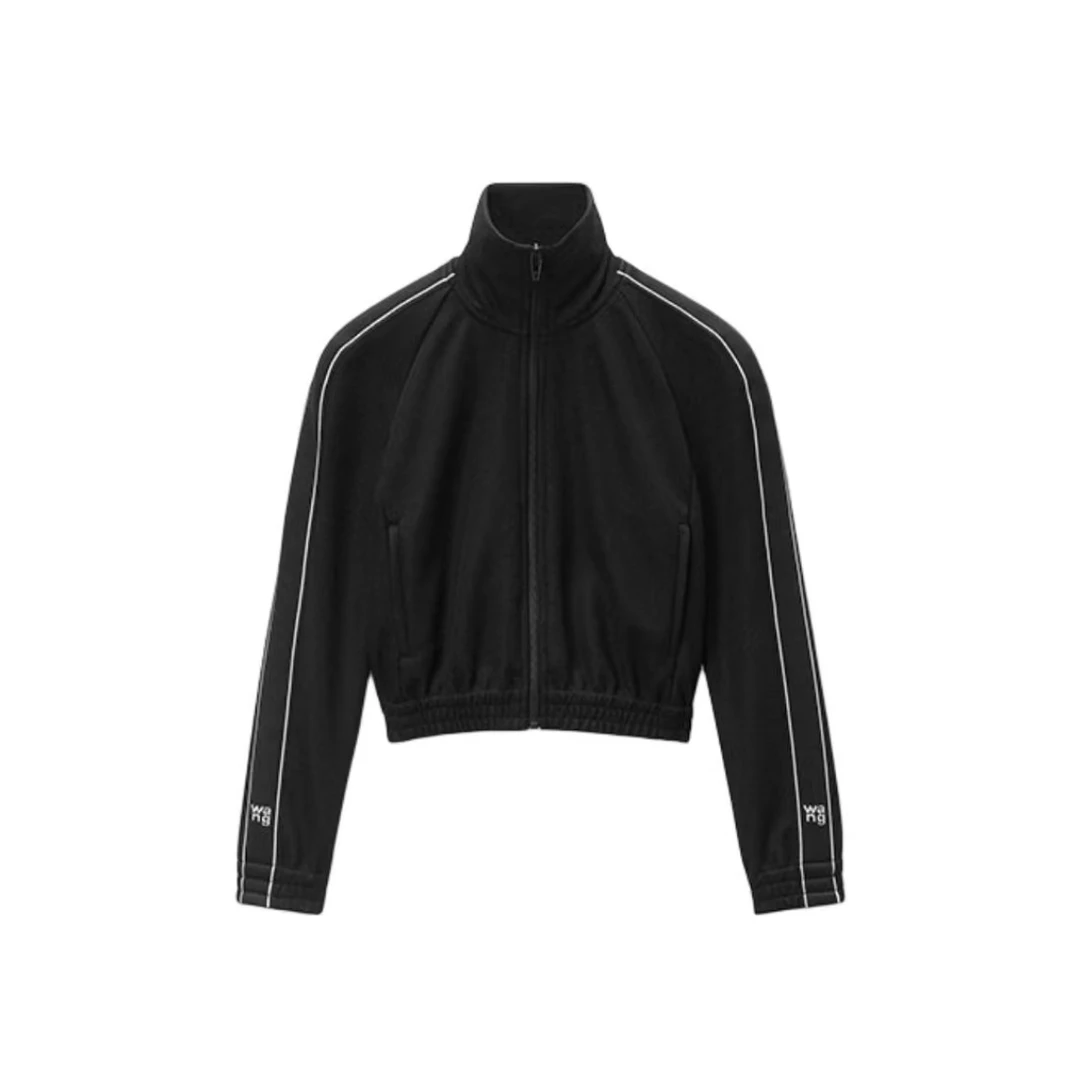 【斑鸠专属】Alexander wang FW24 徽标装饰带滚边短裤运动夹克外套