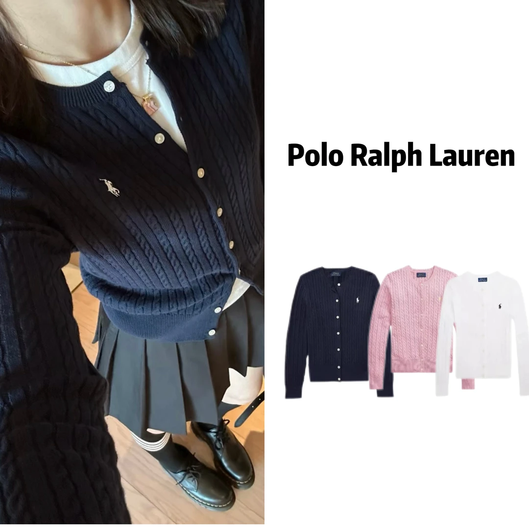 Polo Ralph Lauren拉夫劳伦 FW22 小马单排扣 长袖针织毛衣儿童款