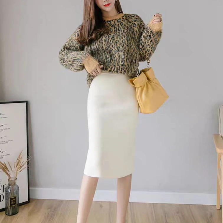 19-29「苏苏专属」「vintage」毛呢半身裙女气质包臀裙长裙气质时尚