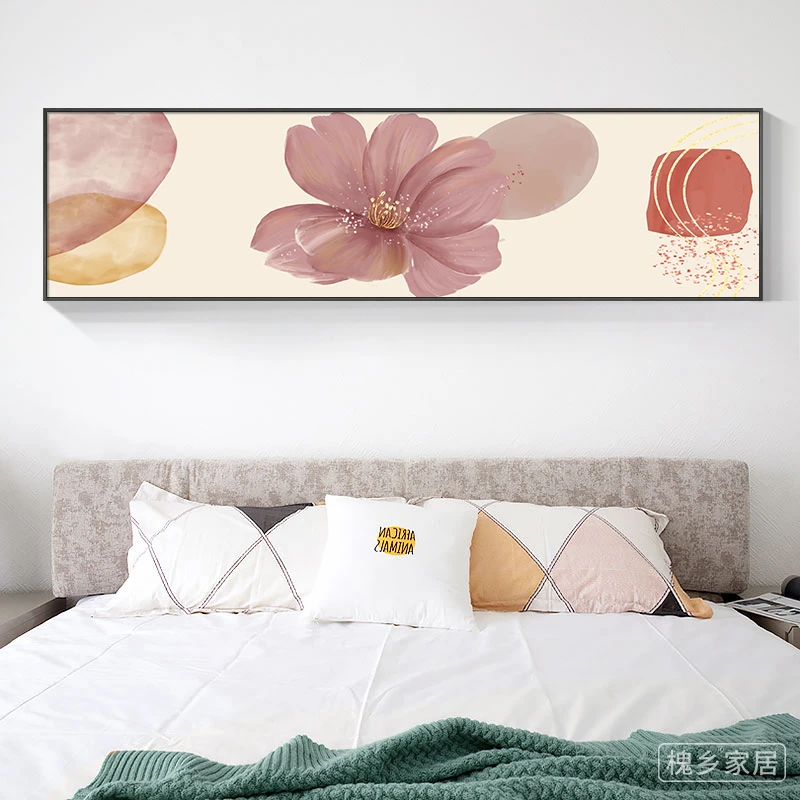卧室床头装饰画现代简约轻奢小清新挂画客厅墙面背景墙壁画花卉