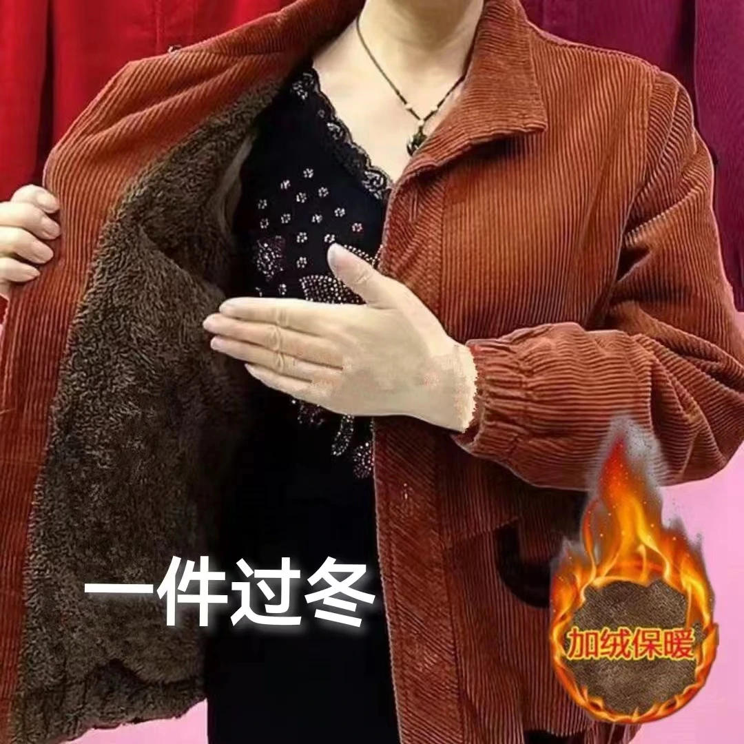 新款纽扣版加绒棉服