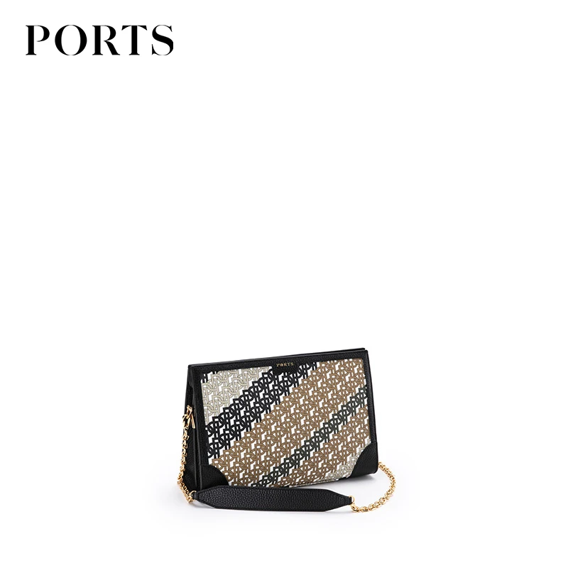 PORTS宝姿气质优雅休闲双P设计背提包LL9A1318DLUZ003