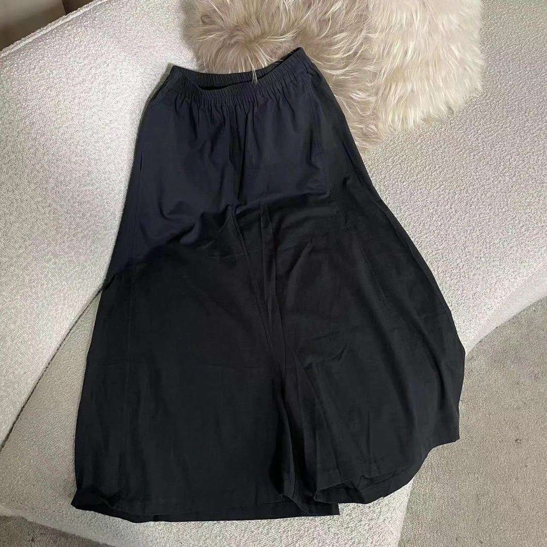 【NANA推荐】夏季新款棉麻系垮裤纯色松紧八分裤休闲裤2DE1102