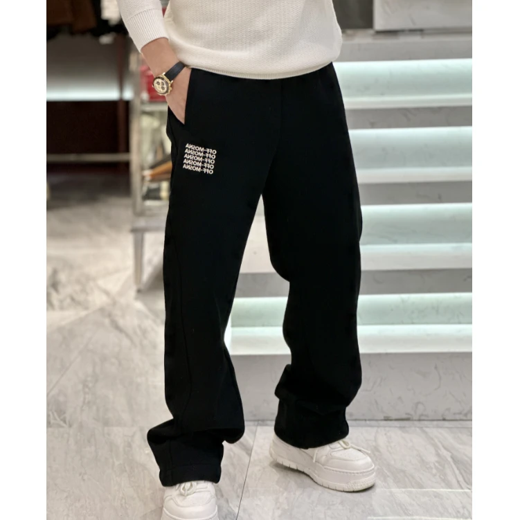 【发现者】2024欧货新品高端直筒宽松休闲裤男士轻奢阔腿裤99975