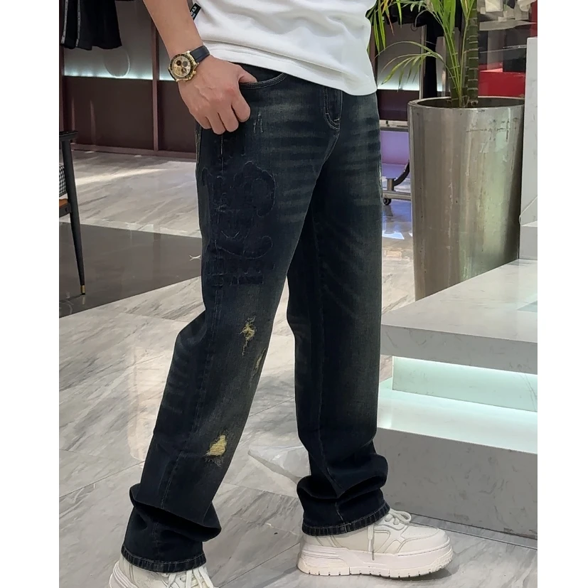【发现者】2024秋冬新款高品质直筒高端时尚牛仔裤男士阔腿裤19869