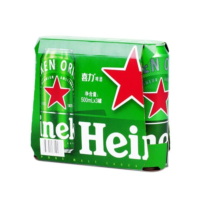 喜力Heineken 11.4°P啤酒 500ml*3罐/包