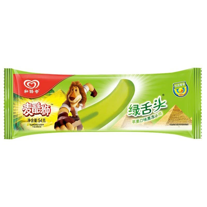 和路雪麦酷狮绿舌头苹果口味冰棍54g