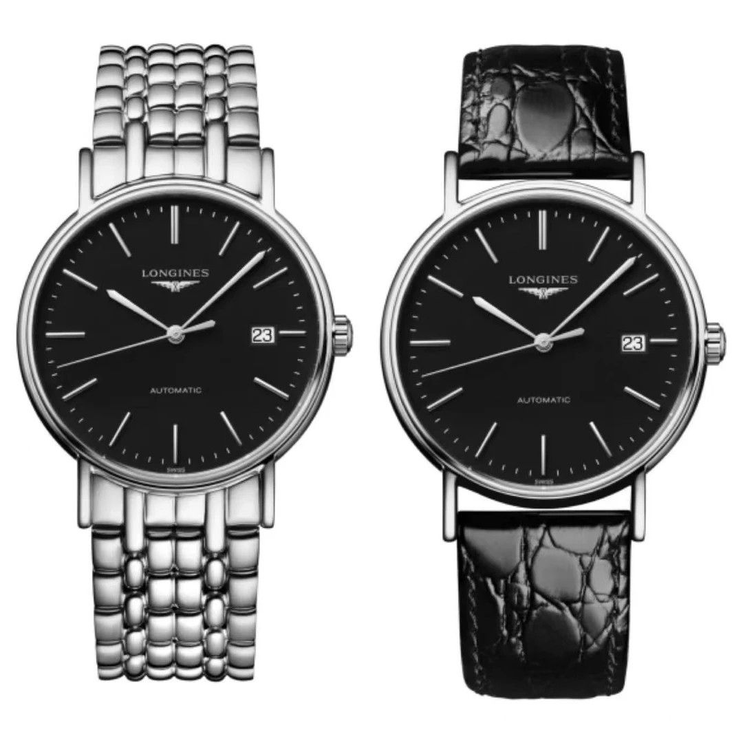 99新 Longines/浪琴 玩表汇/瑰丽/38.5mm/黑盘/全套/自动机械腕表