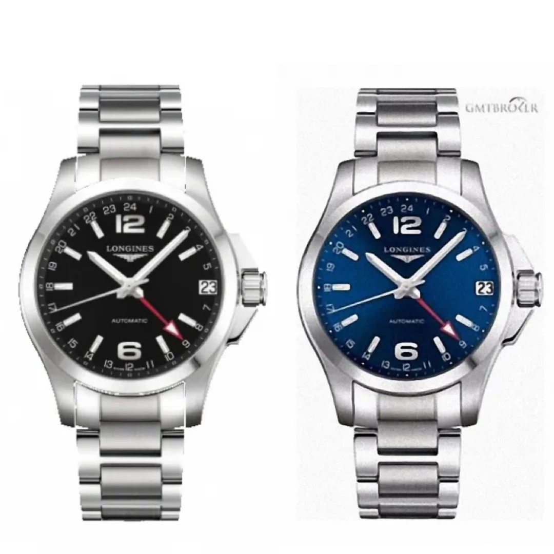 99新 Longines/浪琴 玩表汇L3.687/康卡斯/41mm/蓝黑盘/全套/机械