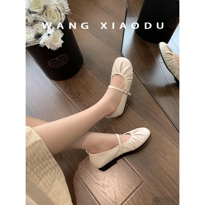 【王小毒】包子鞋●一字带浅口单鞋女轻薄通勤柔软百搭圆头芭蕾鞋