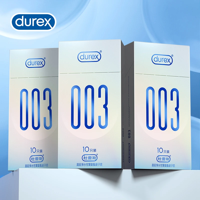 durex/杜蕾斯003超薄隐形0.03安全套男用 高延伸水性聚氨酯避孕套水润男用成人情趣用品女人女性byt夫妻情侣tt