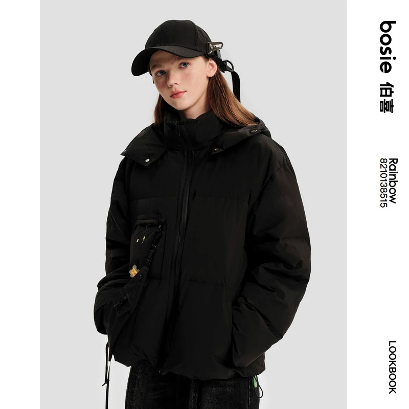 bosie冬季新款羽绒男情侣机能风潮酷感户外型羽绒服8210138515