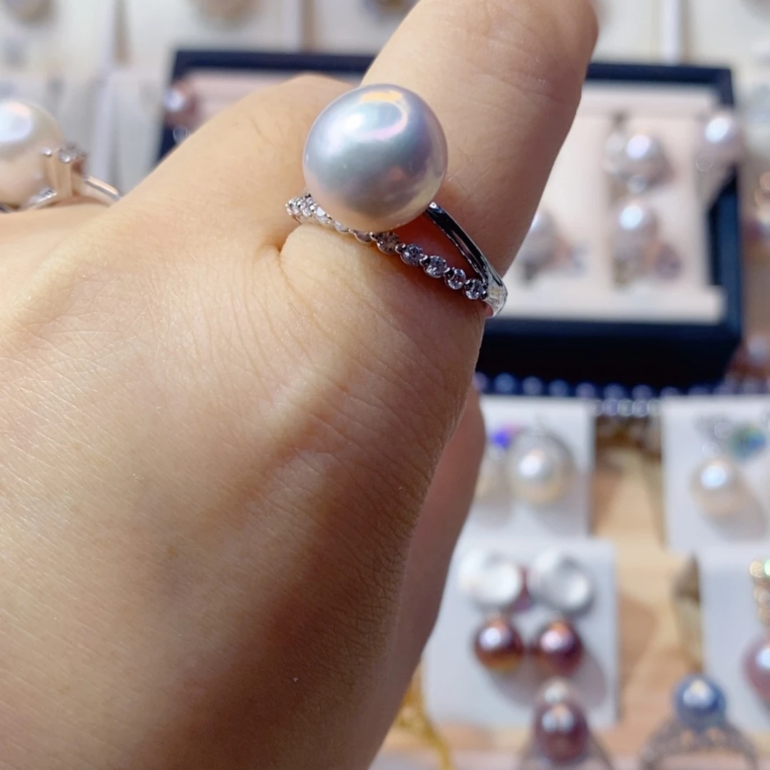 淡水珍珠戒指合金