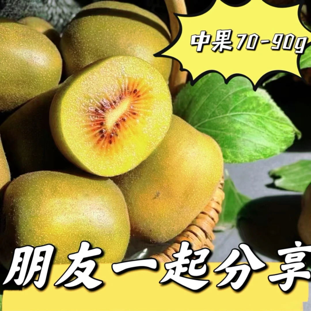 中果70-90g贵州猕猴桃奇异果现摘现发水城红心猕猴桃自然纯甜精选