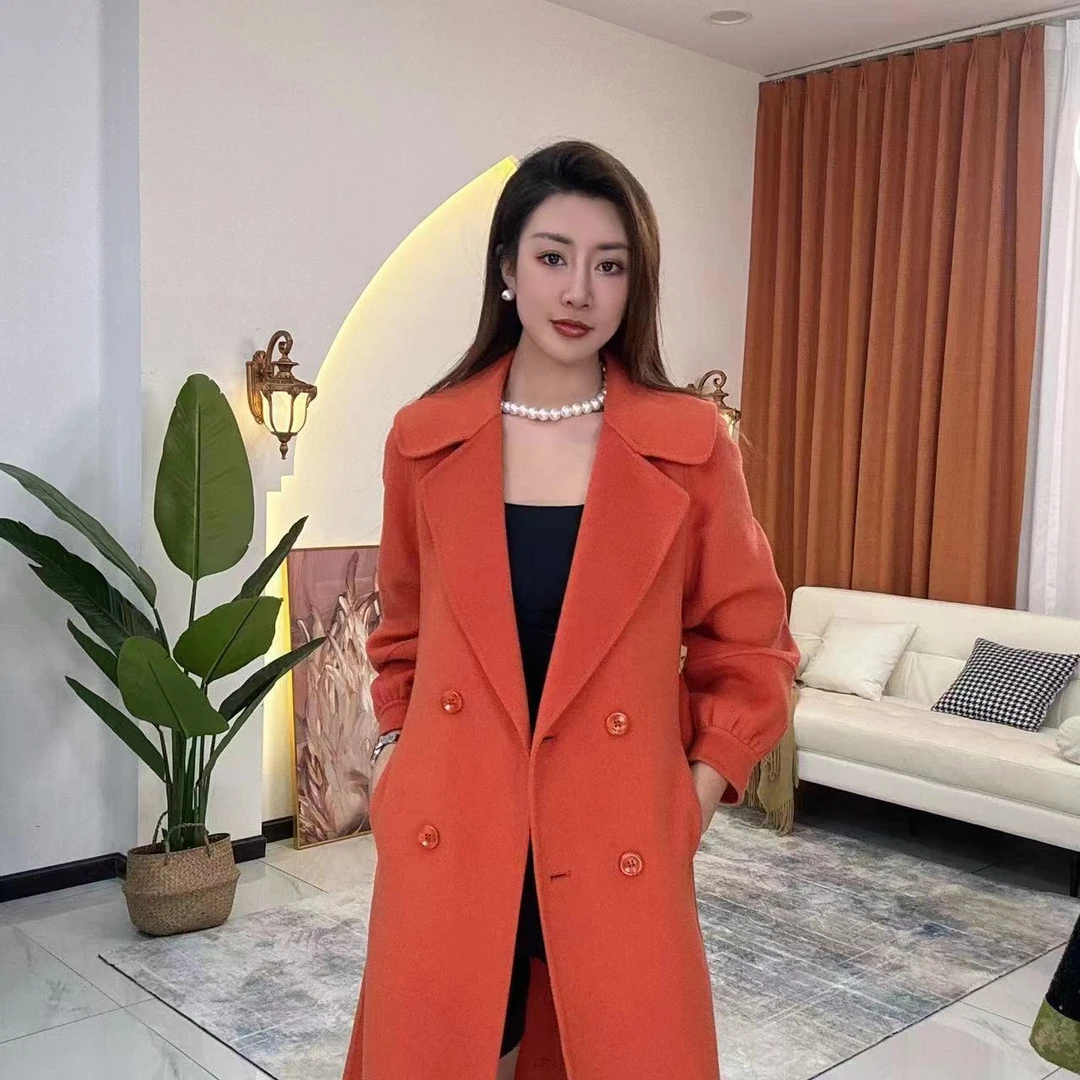 秋冬新羊毛风衣女中长款双面毛呢外套大衣【A815】