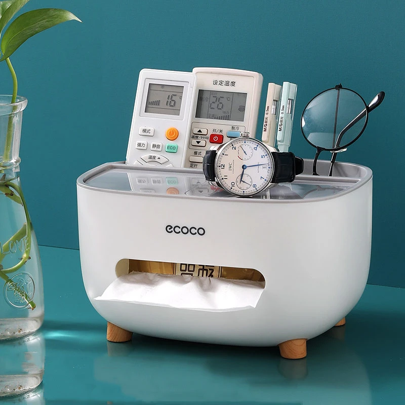 意可可茶几纸巾盒收纳遥控器家用创意简约风高级网红抽纸盒子客厅