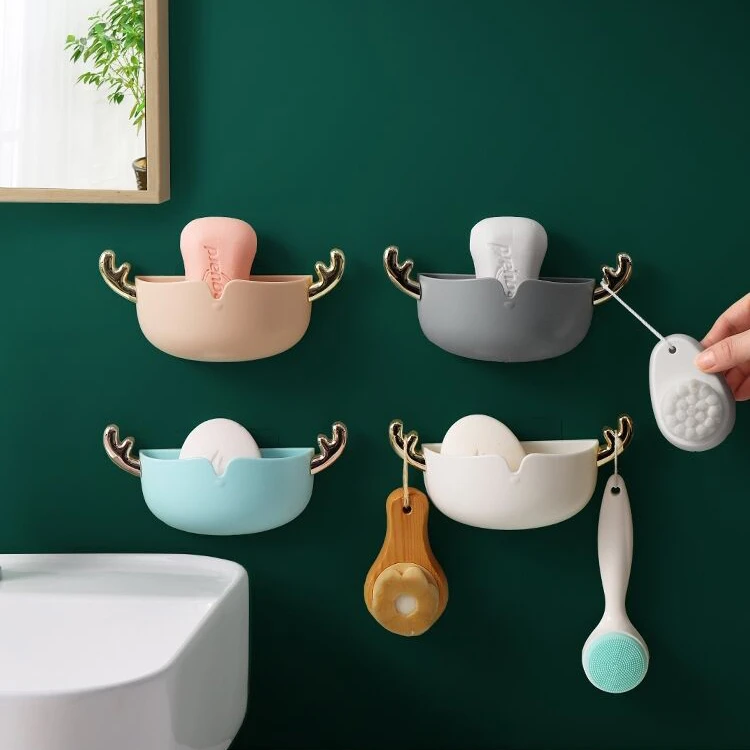 挂墙香皂盒壁挂卫生间家用轻奢免打孔肥皂置物架网红可爱肥皂盒子