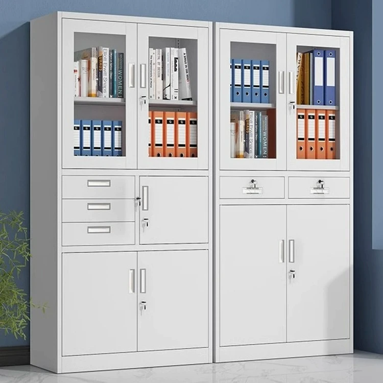 财务凭证柜铁皮柜文件柜办公室资料柜加厚档案收纳带锁矮柜储物柜