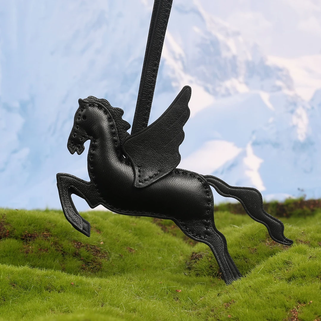 小飞马挂件手工包包挂饰女汽车后视镜真皮吊饰男小马挂件