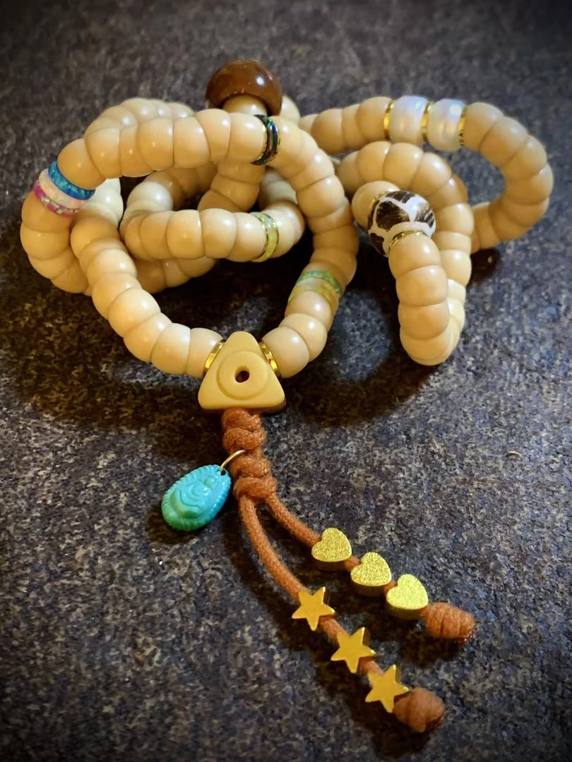 精工白玉菩提斜切长串