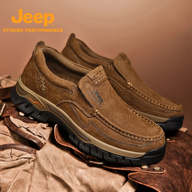 JEEP/吉普男鞋冬季新款商务正装软底减震真皮休闲鞋男P331291248