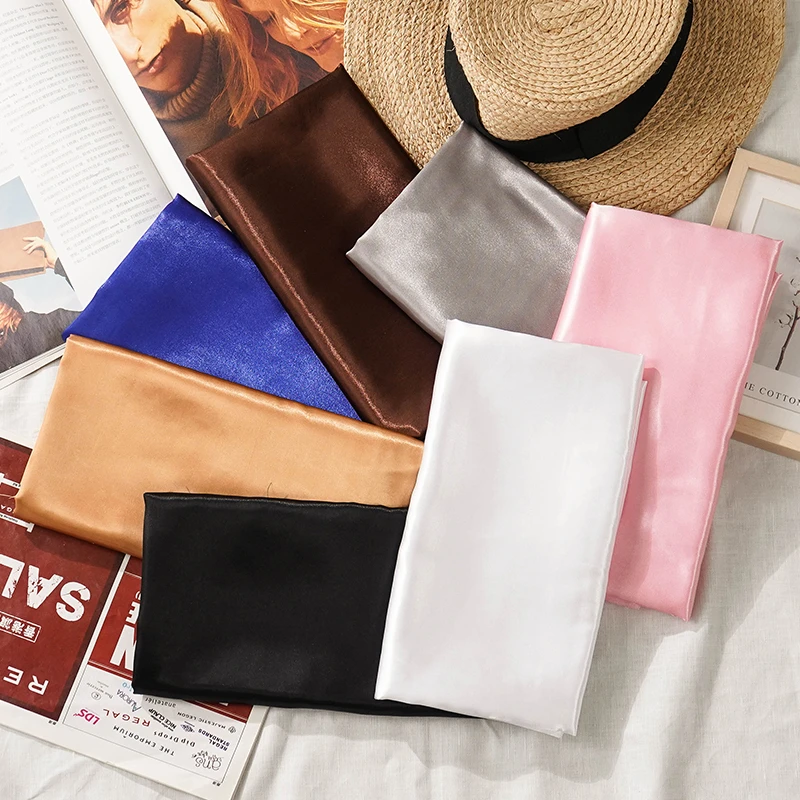 绸缎布料里布缎面服装面料色丁仿真丝绸子背景布礼盒内衬布地摊布