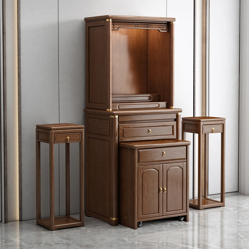 【限量特价】胡桃木实木玄关台新中式大容量供桌门厅隔断M230240