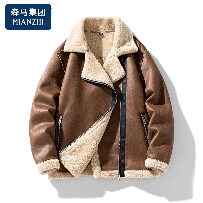 2024新品棉致冬季棉服男士加绒加厚男款棉袄冬装棉衣羊羔绒外套