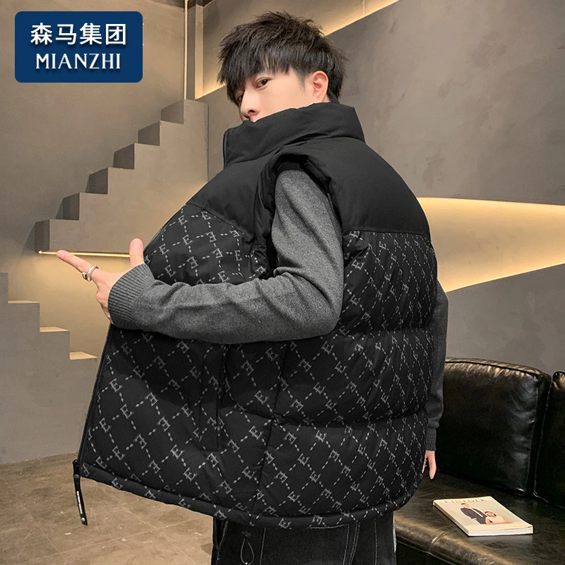 棉致男士保暖棉马甲背心秋冬季潮牌宽松加厚男款休闲冬装坎肩外套