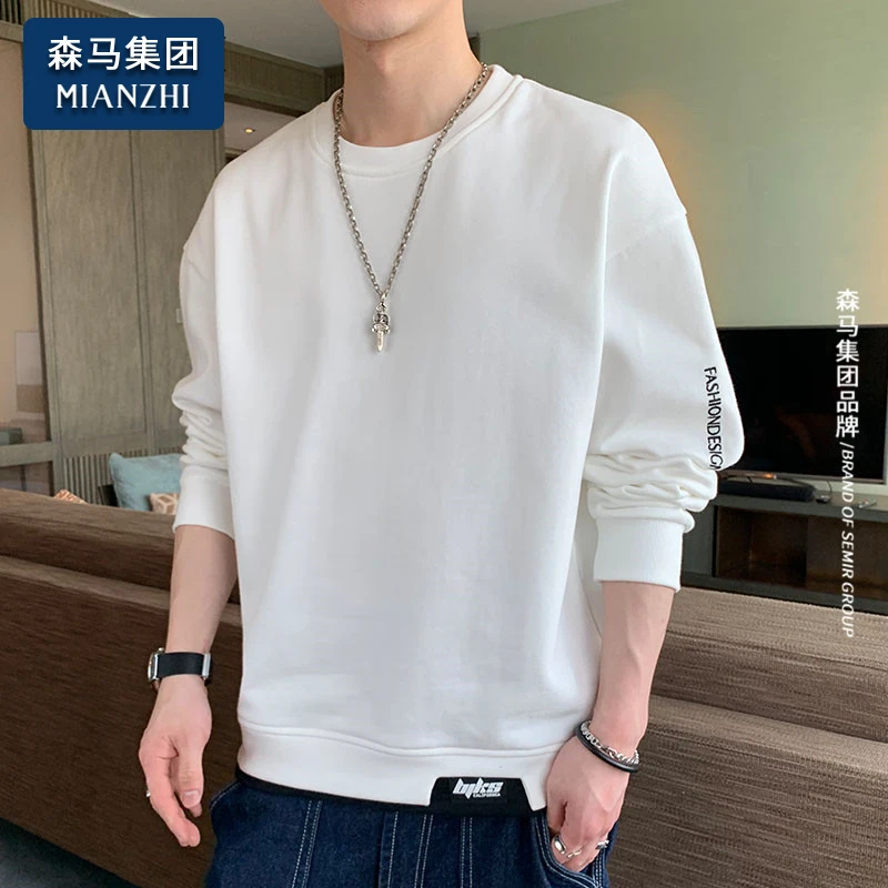 棉致男士卫衣春秋季圆领潮牌男装2025新款长袖T恤潮流衣服打底衫