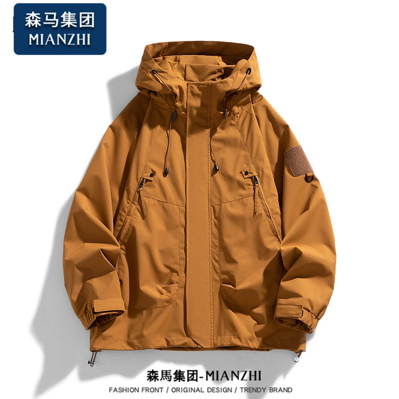 棉致冲锋款工装夹克男士春秋季新款休闲情侣防风户外旅行男生外套