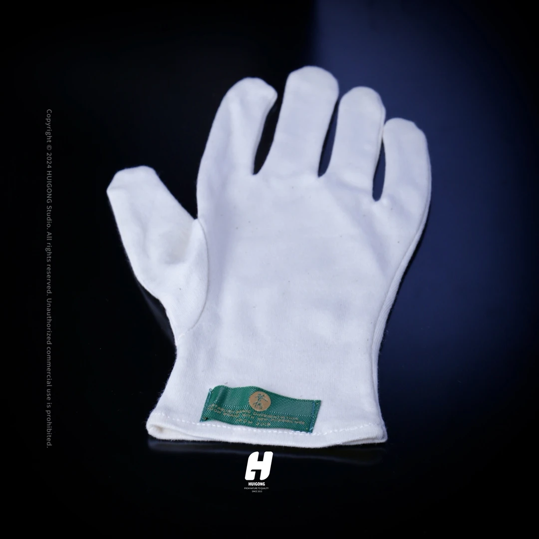 【薈供】特定“棉籽壳”纯棉文玩手套 专属LOGO（10只装，不分左右手）