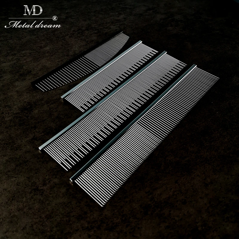 台湾MD-M20钢琴梳月牙猫赛级挑毛宠物美容专业排梳贵宾约克夏