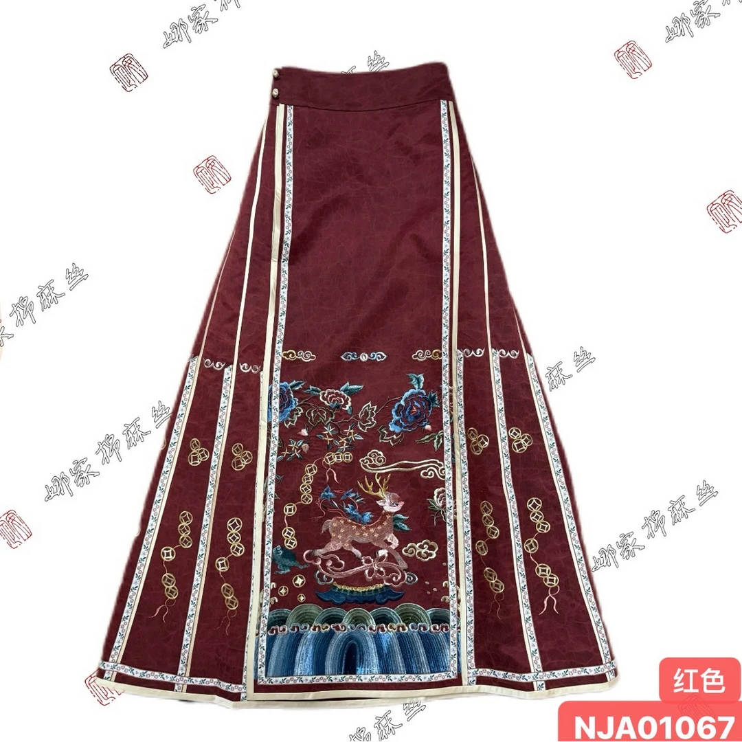 娜家国风花鹿悠游马面裙NJA(01067)汉元素