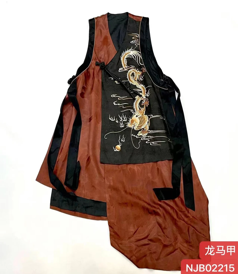 娜家龙马甲NJB（02215）复古中式绣花双层民族风中国风